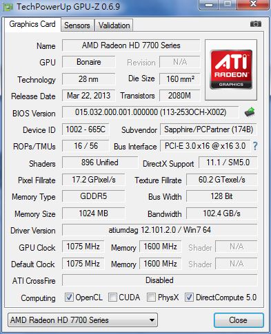 HD 7790 GPU-z