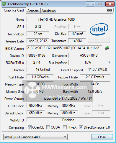 Intel HD 4000