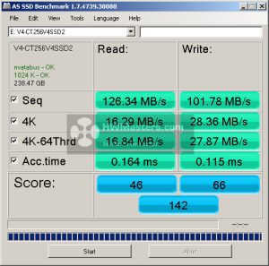 Crucial V4 256 GB S5FAMM25 AM2NF3-VSTA