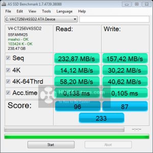 Crucial V4 256 GB S5FAMM25. C660-16D
