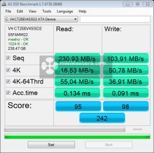 Crucial V4 256 GB S5FAMM22 P7P55D LE AHCI