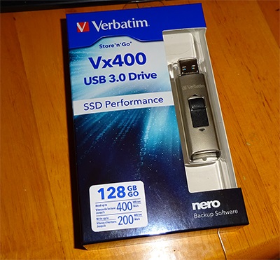 Упаковка и внешний вид Verbatim Store n Go VX 400 128 GB
